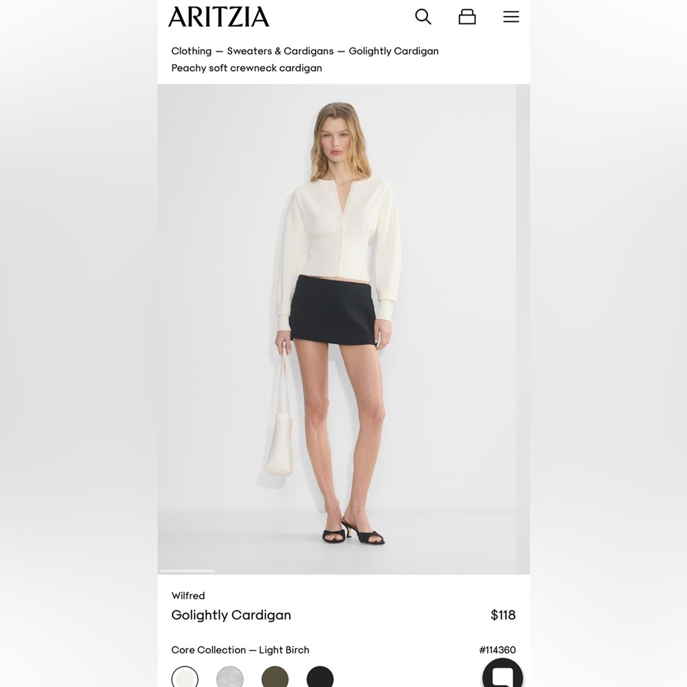 Wilfred Golightly Cardigan in Light Birch